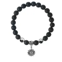 Браслет Глаз (от сглаза и порчи), Лава 8мм BSPE1-25-3018