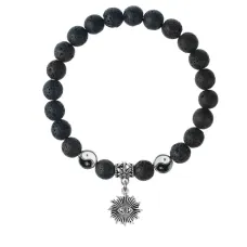 Браслет Глаз (от сглаза и порчи), Лава 8мм BSPE1-25-3018