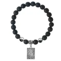 Браслет Таро - Звезда, Лава 8мм BSPE1-25-3021