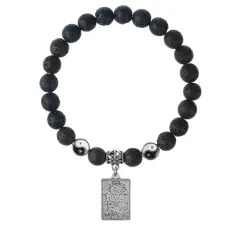 Браслет Таро - Луна, Лава 8мм BSPE1-25-3023