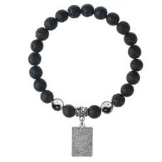 Браслет Таро - Любовники, Лава 8мм BSPE1-25-3024