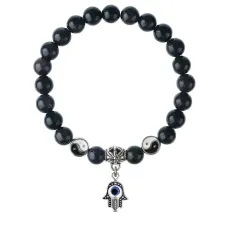 Браслет Хамса (от сглаза и зла), Синий авантюрин 8мм BSPE1-26-3006