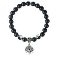 Браслет Глаз (от сглаза и порчи), Синий авантюрин 8мм BSPE1-26-3007