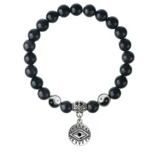 Браслет Глаз (от сглаза и порчи), Синий авантюрин 8мм BSPE1-26-3007