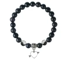 Браслет Сердце (любовь), Синий авантюрин 8мм BSPE1-26-3011