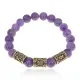 Браслет с рунами под золото Примирение Успокоение Согласие, с нат. камнем Аметист 10мм BSR2-028