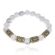 Браслет с рунами под золото Изобилие в семье, с нат. камнем Кахолонг 10мм BSR2-055