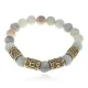 Браслет с рунами под золото Формула здоровья, с нат. камнем Амазонит 10мм BSR2-063