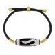 Браслет с бусиной Дзи Золотой ключ на черном шнуре BSDA-09