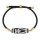 Браслет с бусиной Дзи Бумпа на черном шнуре BSDA-13