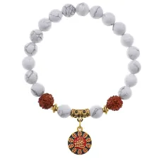 Браслет Богатство с натамнем Кахолонг 8мм BSRE06