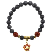 Браслет Богатство с натуральным Лабрадором 8мм BSRE07