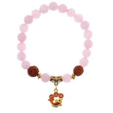 Браслет Богатство с натуральным Розовым кварцем 8мм BSRE08