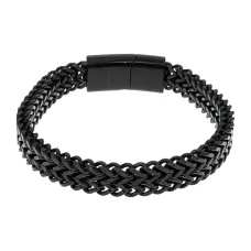 Браслет из нержавеющей стали, 21см, цвет черный BS766-03