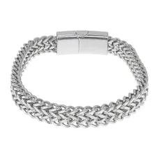 Браслет из нержавеющей стали, 21см, цвет серебряный BS766-04