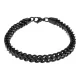Браслет из нержавеющей стали, 21см, цвет черный BS767-01