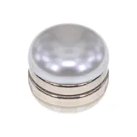 Зажим для платка на магнитах, d.1см, цвет белый ZP007-02