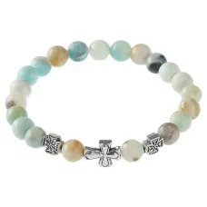 Браслет Спаси и сохрани с натуральным Амазонитом BSVE1-01