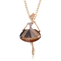 Кулон Балерина на цепочке, 4,5х2,4см BJK390