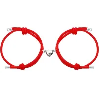Парные браслеты Сердце, цвет красный BS777-01