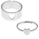 Парные кольца Сердце, цвет серебряный KL528-01