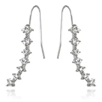 Серьги со стразами, 30х5х15мм SE243