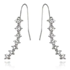 Серьги со стразами, 30х5х15мм SE243