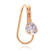 Серьга-каффа с кристаллом, 20х17х9мм SE244-02
