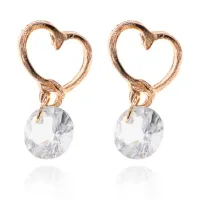 Серьги Сердце, 24х12х10мм SE246