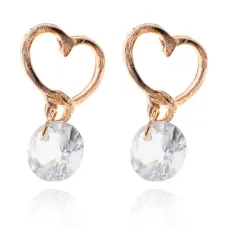 Серьги Сердце, 24х12х10мм SE246