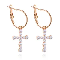 Серьги Крест, 40х15х10мм SE249