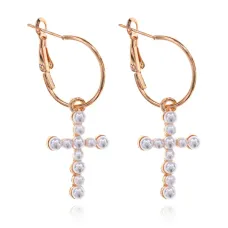 Серьги Крест, 40х15х10мм SE249