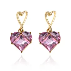 Серьги Сердце, 23х13х10мм SE251