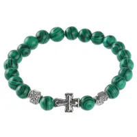 Браслет Спаси и сохрани с малахитом BSVE1-12