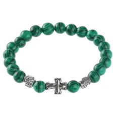 Браслет Спаси и сохрани с малахитом BSVE1-12