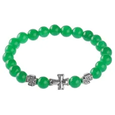 Браслет Спаси и сохрани с натамнем Нефрит BSVE1-13