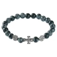 Браслет Спаси и сохрани с натамнем Обсидиан BSVE1-14