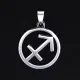 Амулет Знаки Зодиака - Стрелец, d.28мм, нерж.сталь ASV096-09