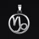 Амулет Знаки Зодиака - Козерог, d.28мм, нерж.сталь ASV096-10