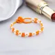 Браслет из бисера, цвет оранжевый / белый BS732-02