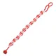 Браслет из бисера, цвет красный / белый BS732-04