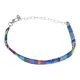 Плетеный браслет, 23,5см, цвет синий BS733-02