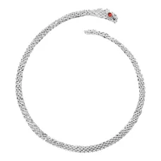 Безразмерный браслет Змея со стразами BS738