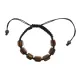 Плетеный браслет, 1 см, тигровый глаз BS743-03