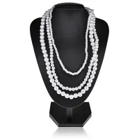 Бусы из искусственного жемчуга, 45 см (тройные) BUS065