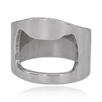 Кольцо-открывалка, цвет серебряный, размер 10 KL508-10