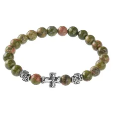 Браслет Спаси и сохрани с натамнем Унакит BSVE1-20