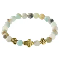 Браслет Спаси и сохрани с натуральным Амазонитом BSVE2-01