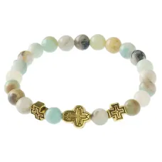 Браслет Спаси и сохрани с натуральным Амазонитом BSVE2-01