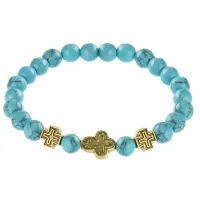 Браслет Спаси и сохрани с синтами Бирюза BSVE2-03